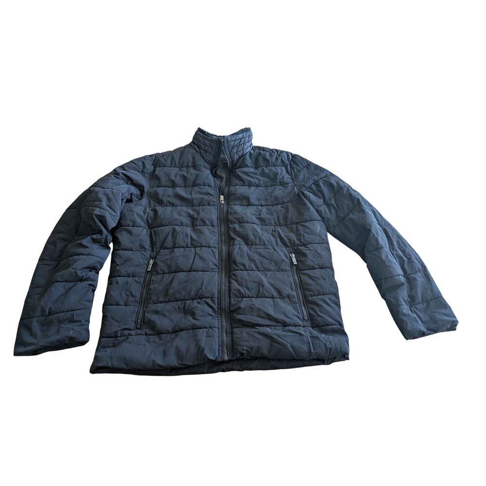 WEATHERPROOF Mens Puffer Jacket Black Full Zip Stand Collar‎ Size M